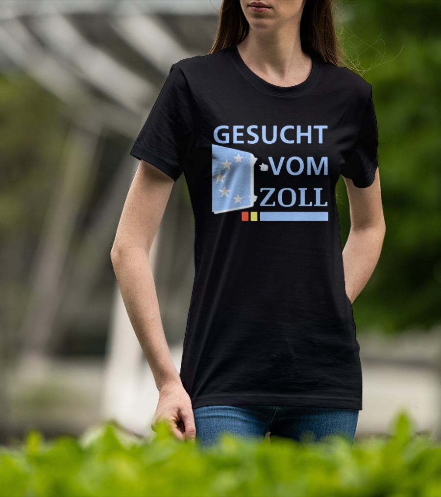Gesucht Vom Zoll Sterne EU Symbol Farben Banner T-Shirt