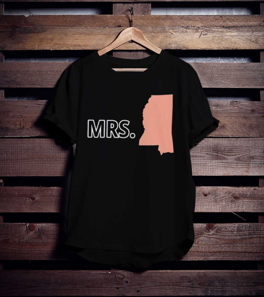 Mrs Mississippi State Map T-Shirt