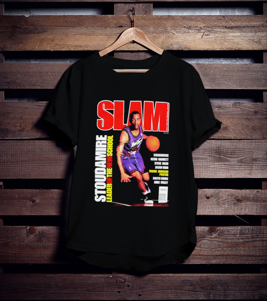 Slam Magazine May 1996 Stoudamire Leader Of The New School Raptors Championship Roster Fan Event T-Shirt