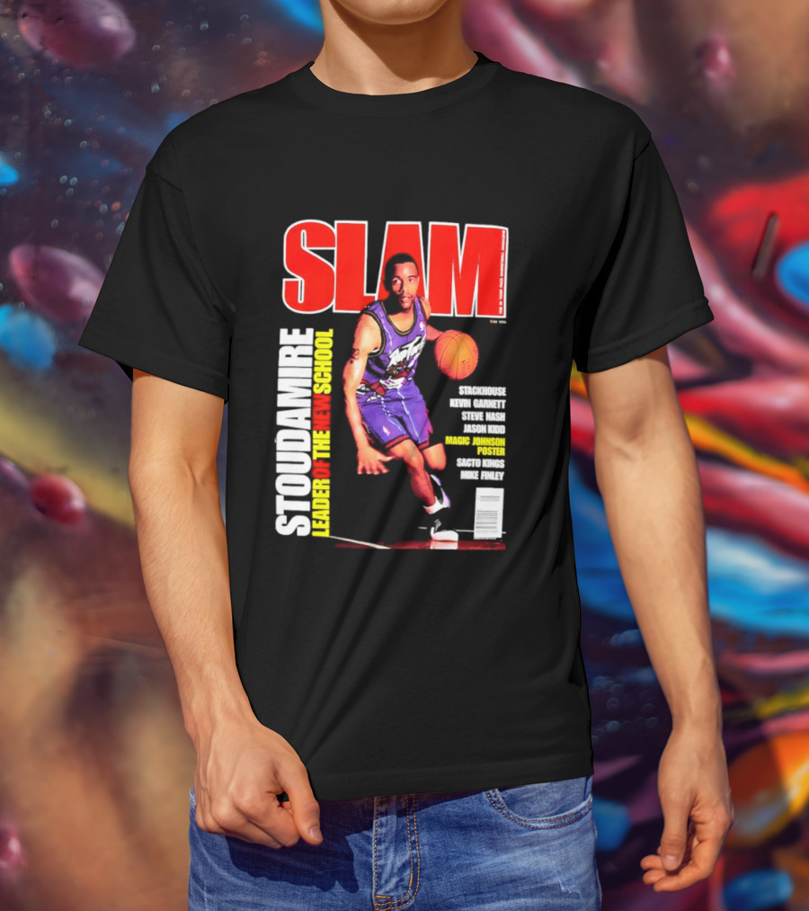 Slam Magazine May 1996 Stoudamire Leader Of The New School Raptors Championship Roster Fan Event T-Shirt