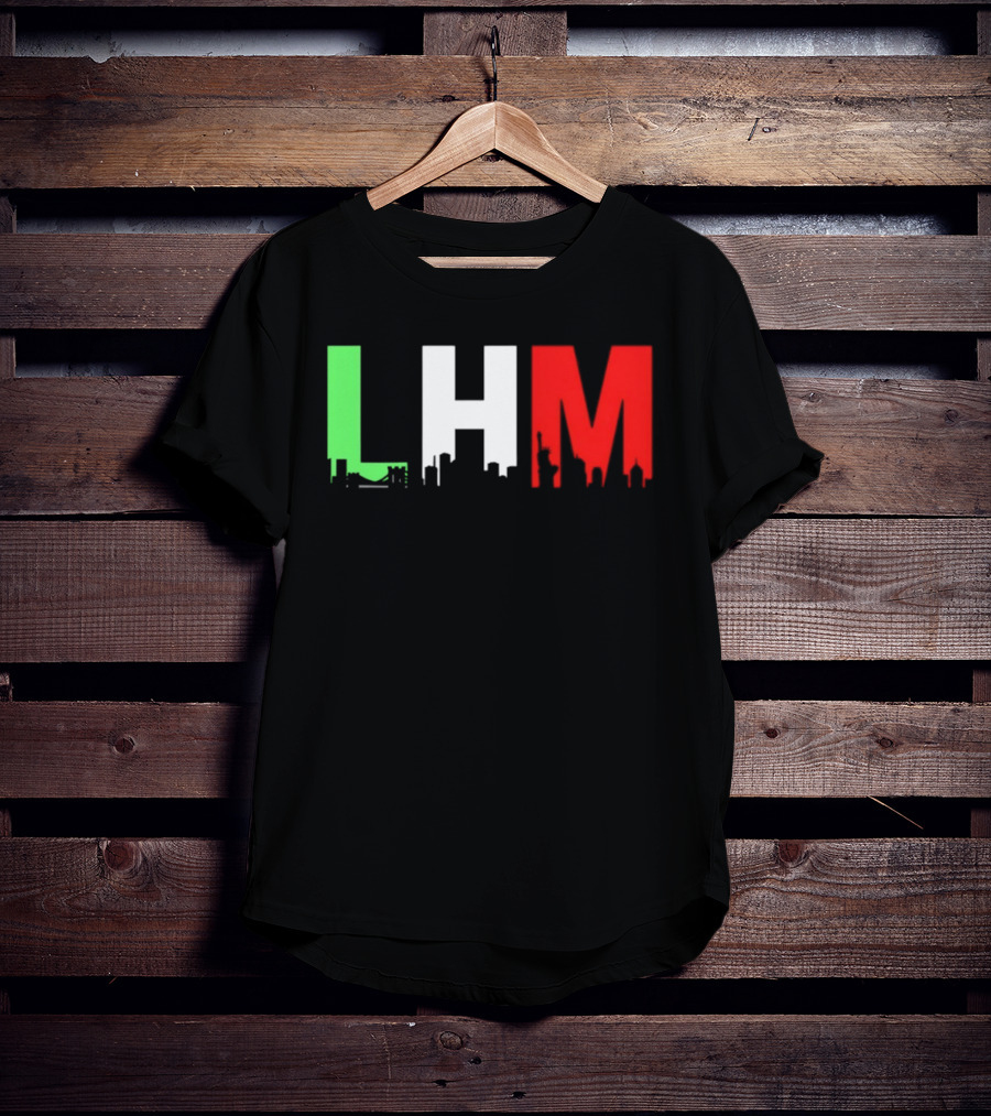 Stream Yvng Mobster LHM NYC Skyline Green White Red Drip Letters T-Shirt