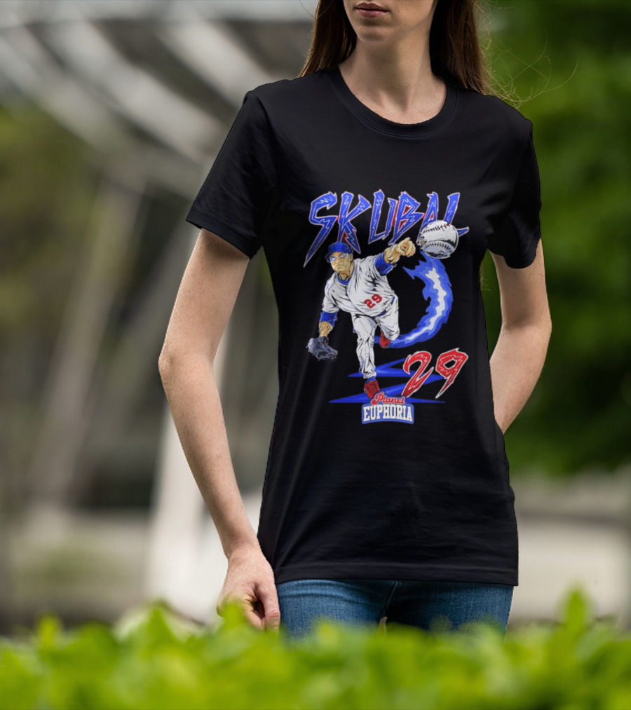 Tarik Skubal 29 Planet Euphoria Dodgers MLB Comic 2026 T-Shirt