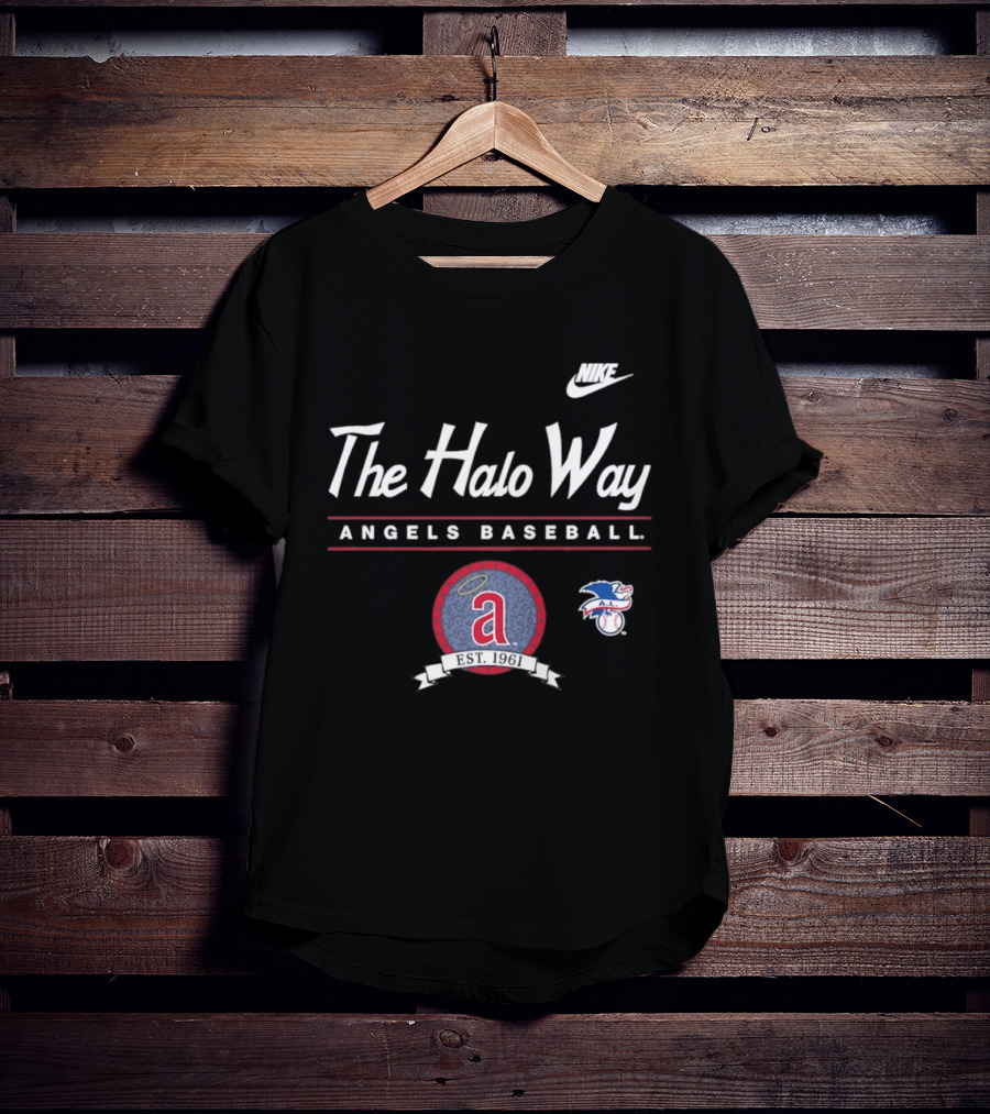 The Halo Way Angels Baseball Est 1961 MLB Nike A.L. T-Shirt