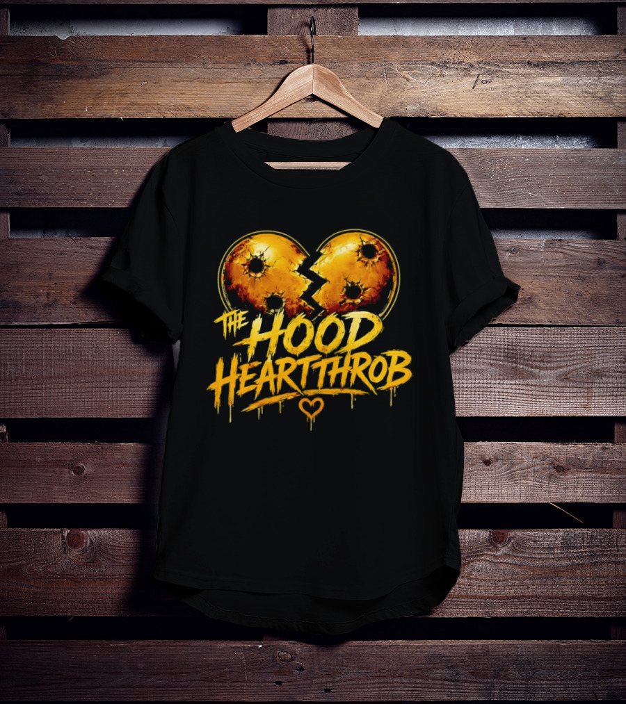 The Hood Heartthrob Golden Broken Heart T-Shirt