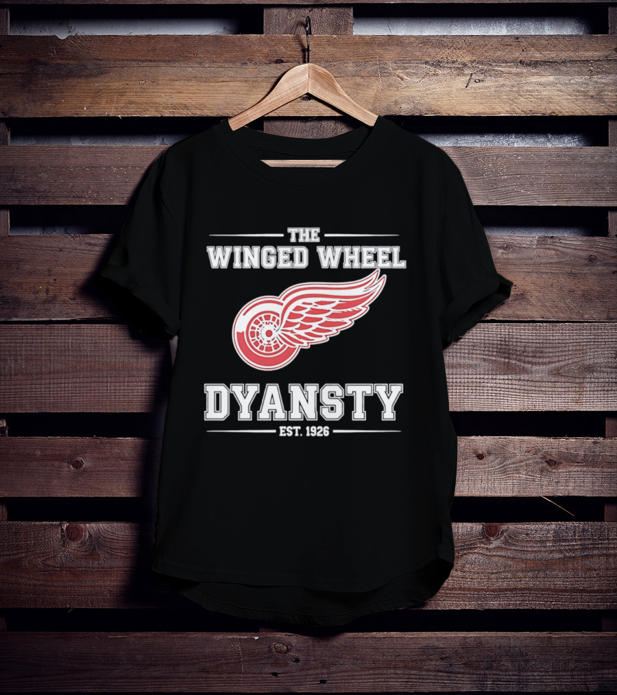 The Winged Wheel Dynasty Est 1926 Detroit Red Wings Hockey Legacy T-Shirt