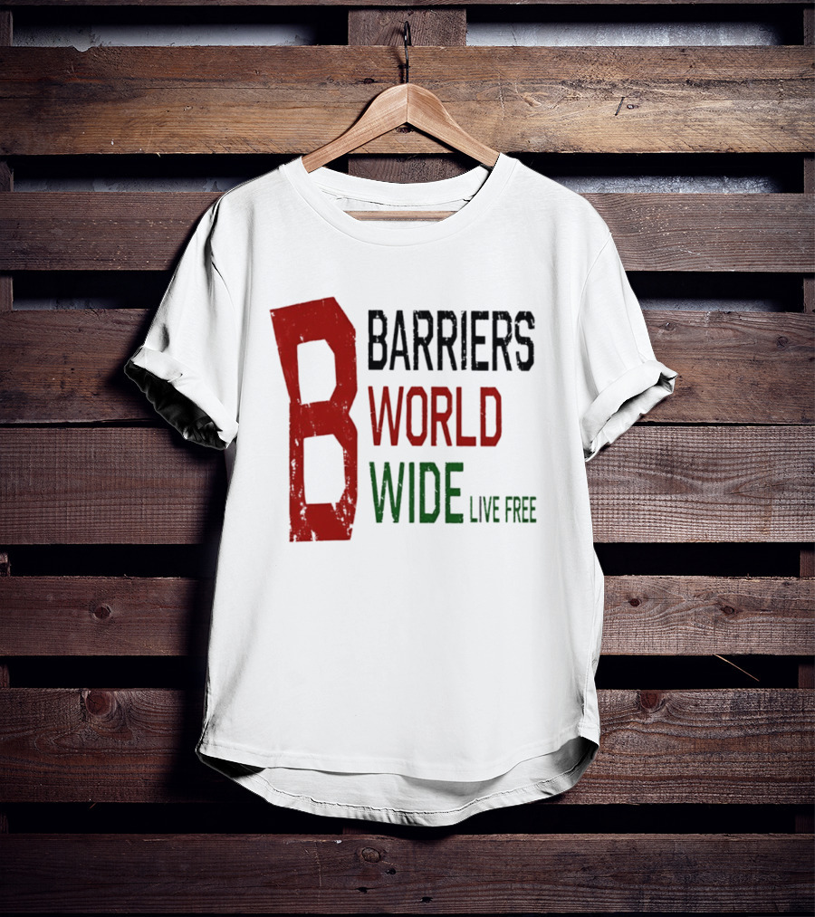 Barriers World Wide Live Free Streetwear Red Green T-Shirt