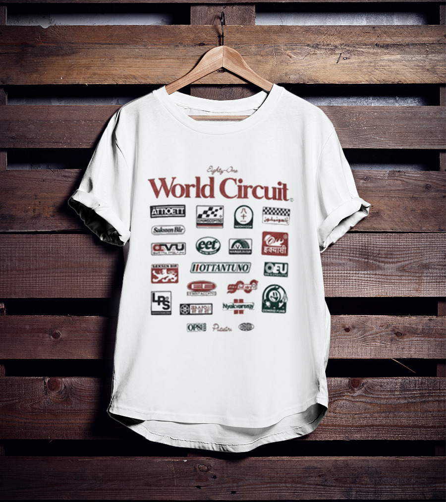 Racing Eighty One World Circuit Motorsport Track Icons Collection T-Shirt