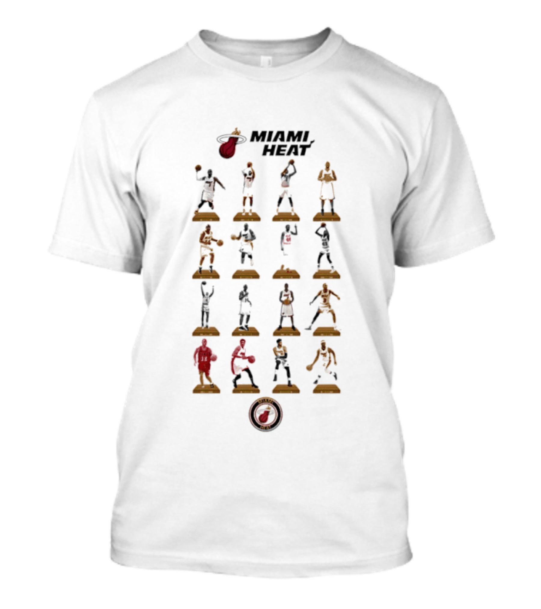 Miami Heat Legends NBA Basketball Icons Hall Of Fame T-Shirt