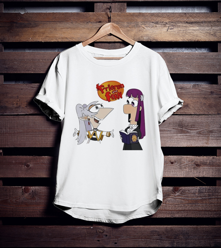Frieren And Fern Phineas And Ferb Crossover Beyond Journey's End T-Shirt