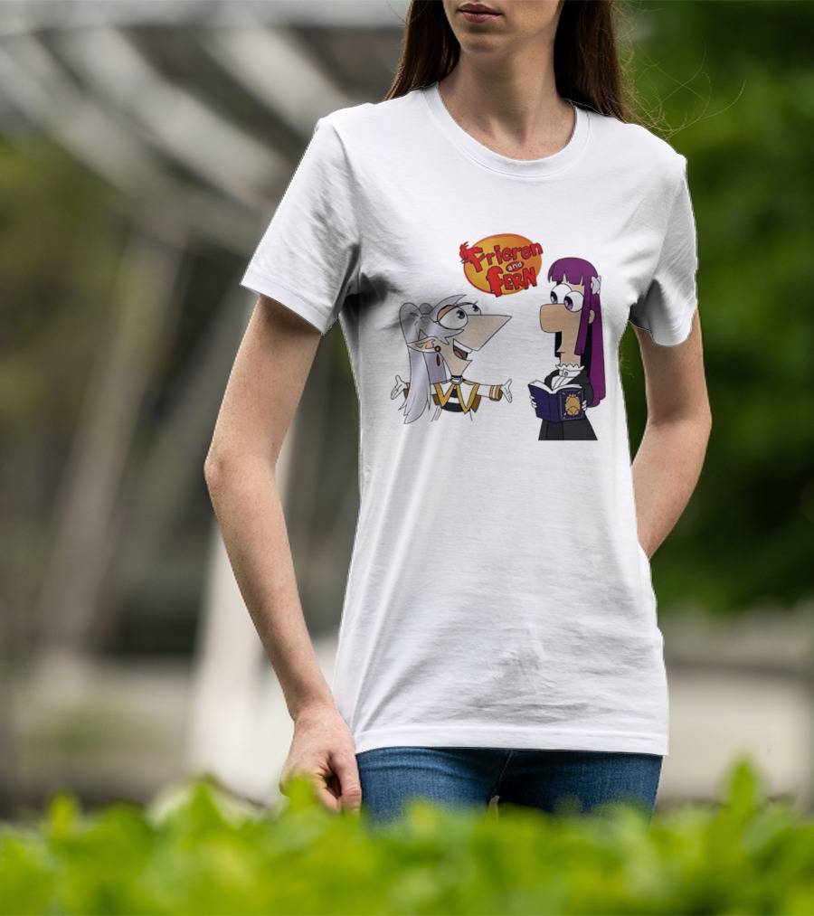 Frieren And Fern Phineas And Ferb Crossover Beyond Journey's End T-Shirt