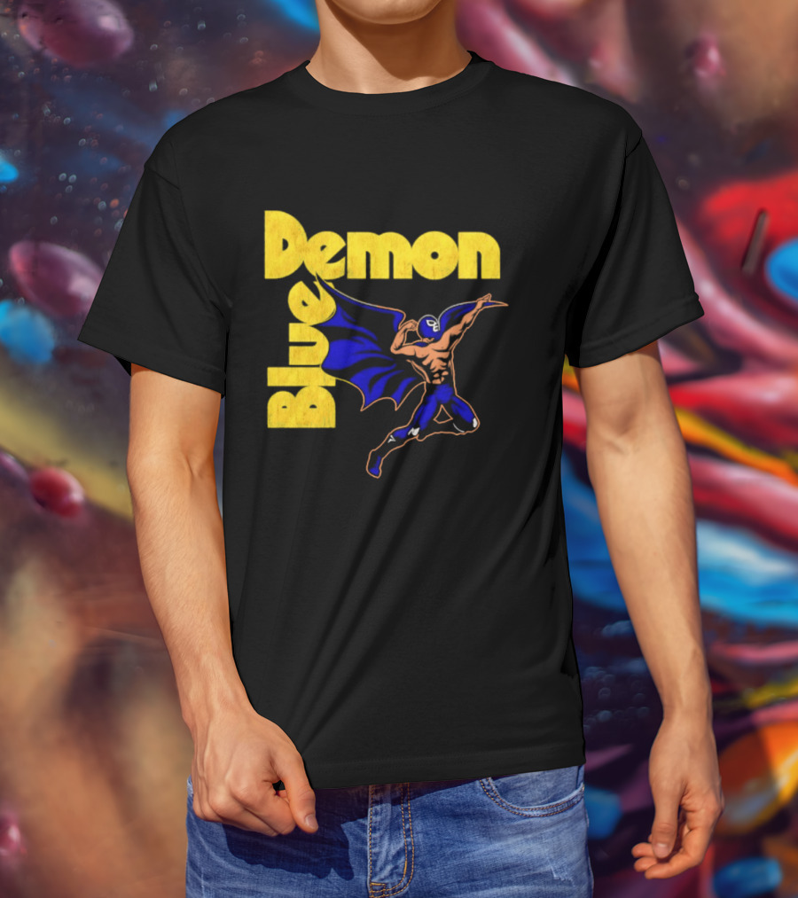 Alejandro Munoz Moreno Blue Demon Mexico Wrestling Iconic Luchador T-Shirt