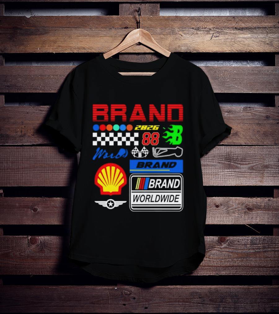 Brand 88 Worldwide Racing Motorsport Checkered Shell 2026 T-Shirt