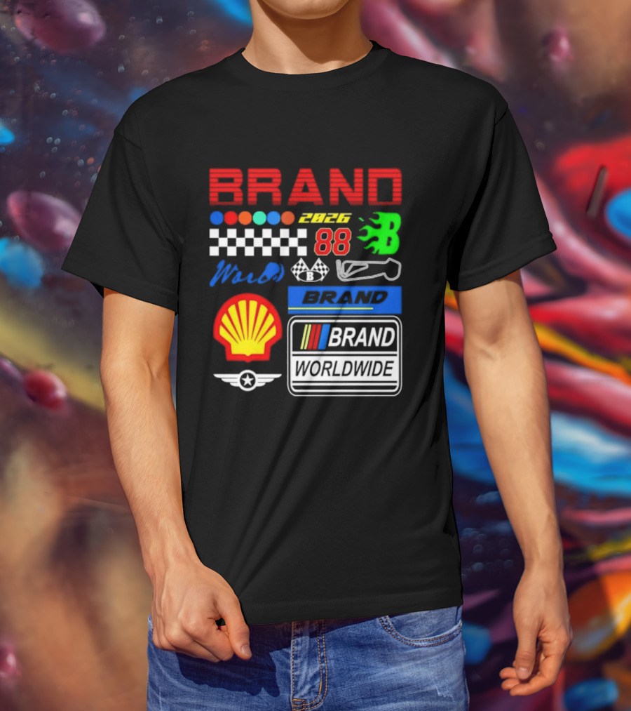 Brand 88 Worldwide Racing Motorsport Checkered Shell 2026 T-Shirt