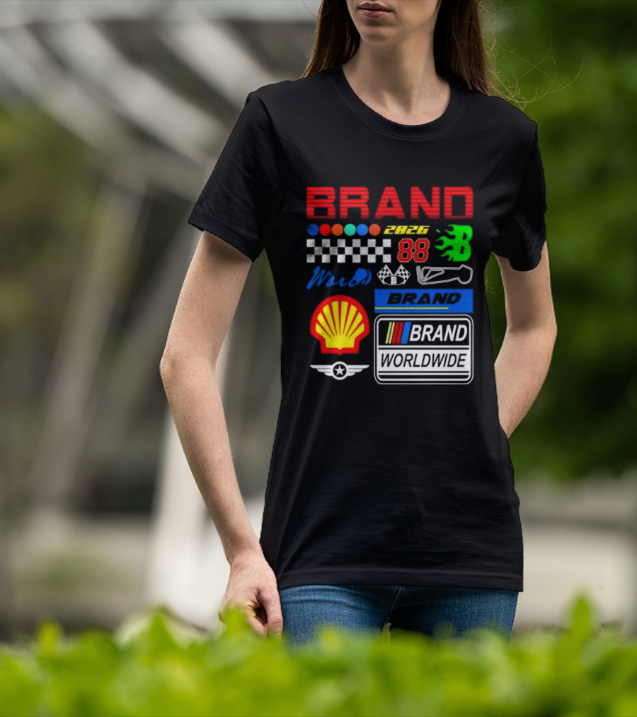 Brand 88 Worldwide Racing Motorsport Checkered Shell 2026 T-Shirt