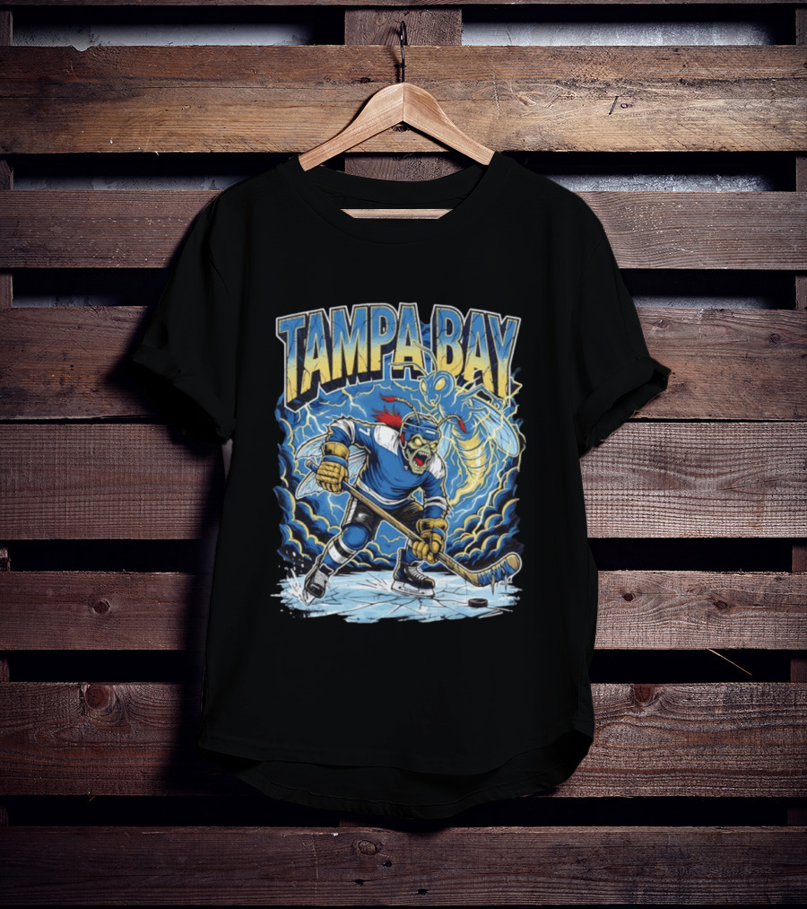 Tampa Bay Lightning ThunderBug Hockey Ice Storm Burst T-Shirt