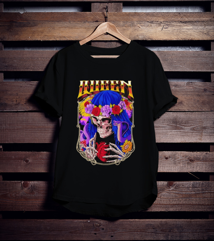 Til Death Skeleton Fiesta Cobra Floral Skeleton Tattoo T-Shirt