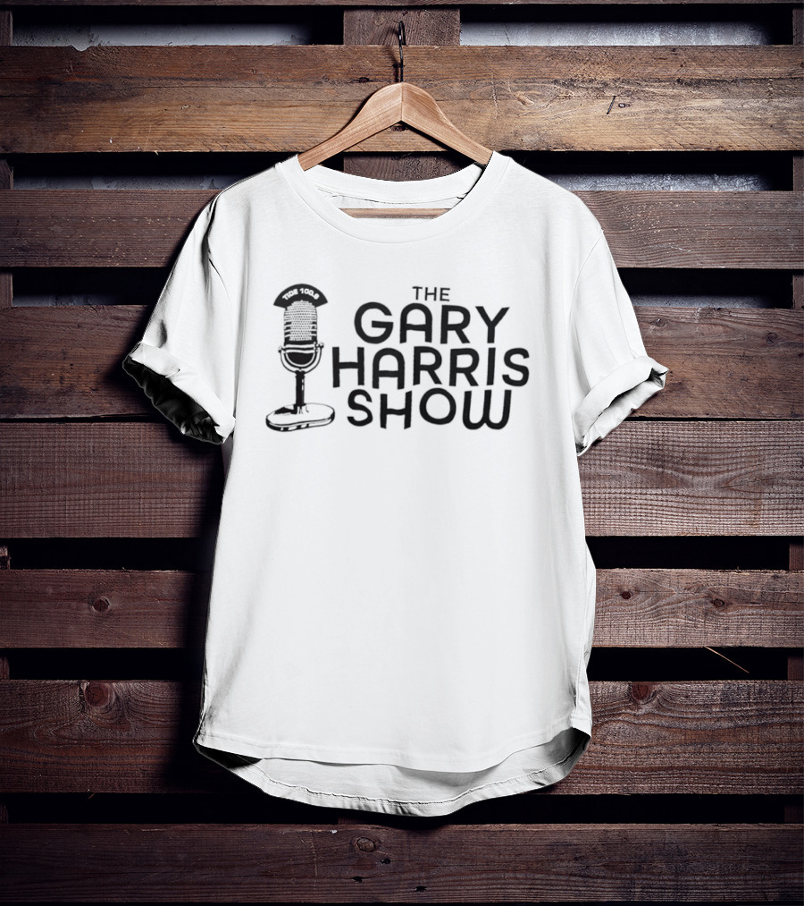 The Gary Harris Show Tide 100.9 Microphone T-Shirt