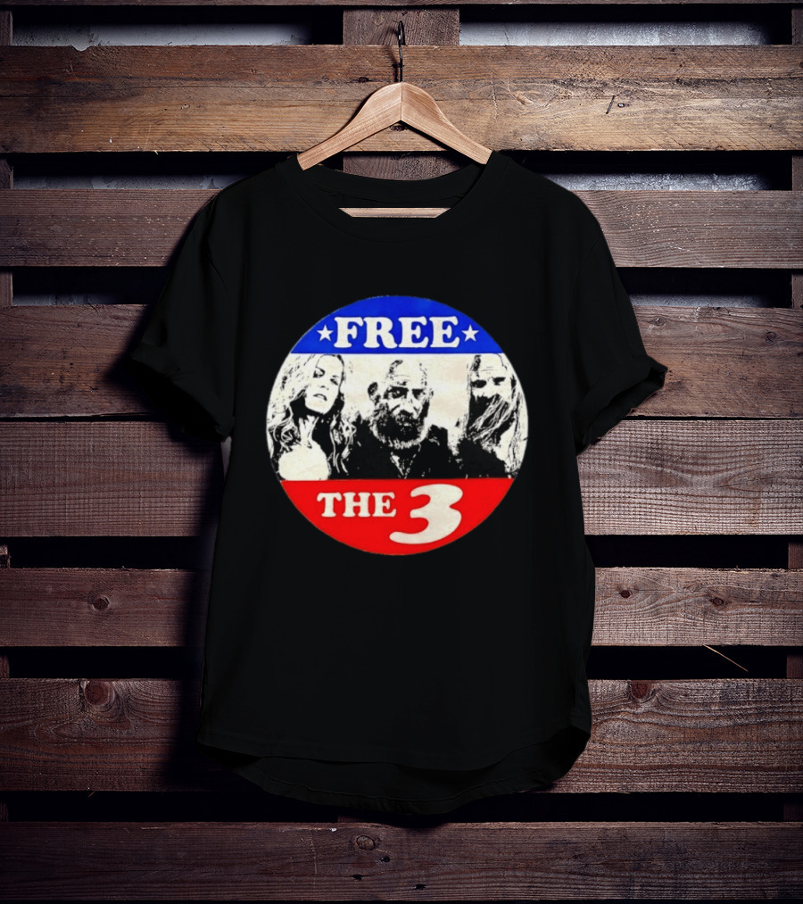 Rob Zombie Free The 3 From Hell Horror Movie T-Shirt