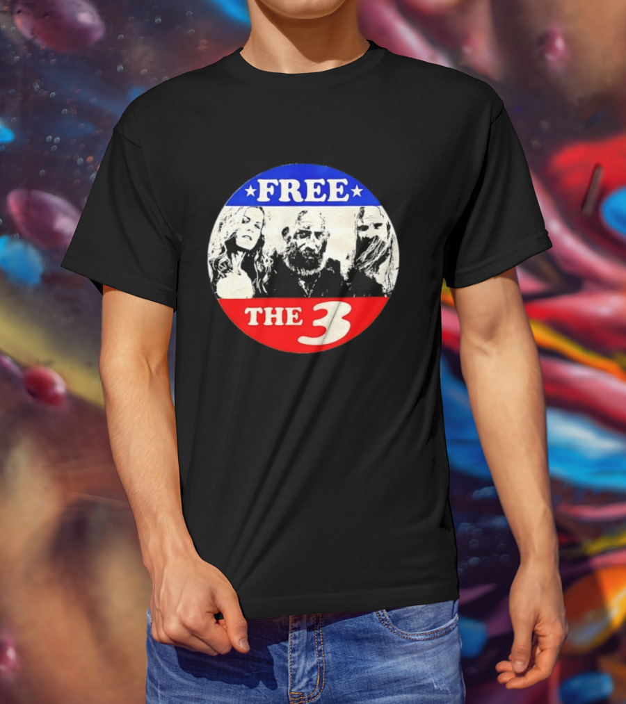 Rob Zombie Free The 3 From Hell Horror Movie T-Shirt