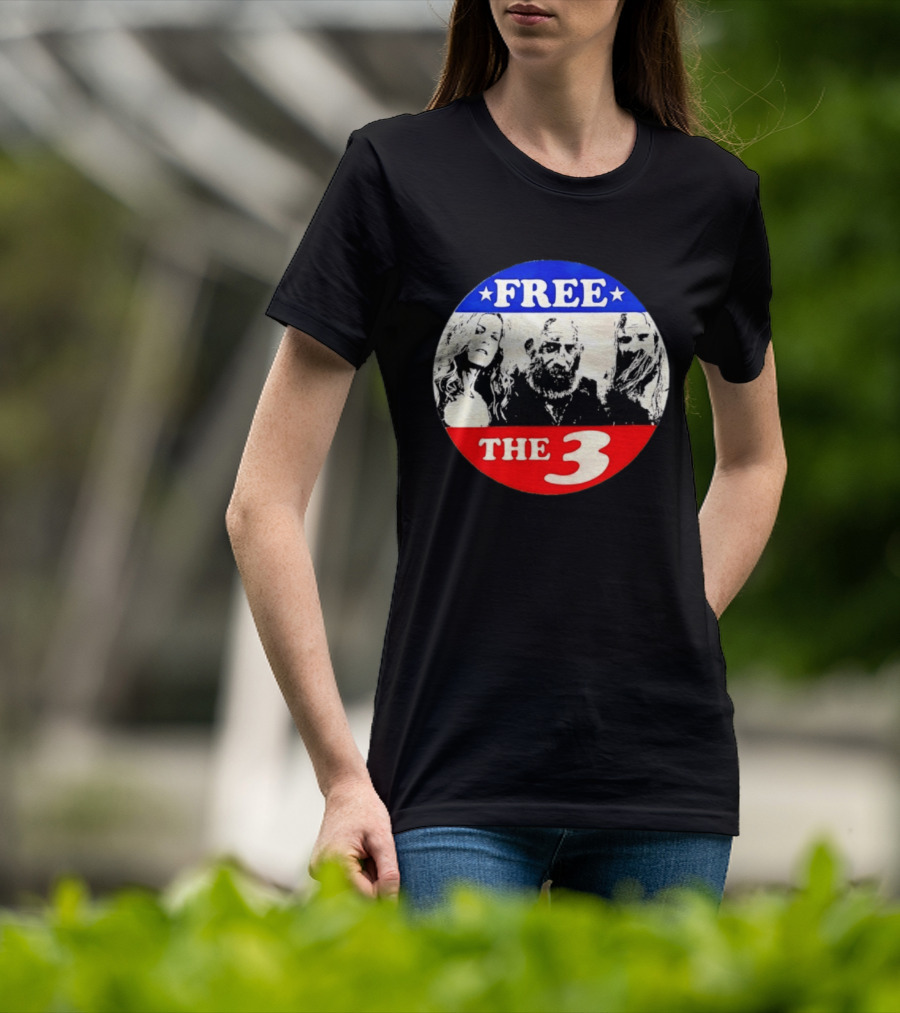 Rob Zombie Free The 3 From Hell Horror Movie T-Shirt