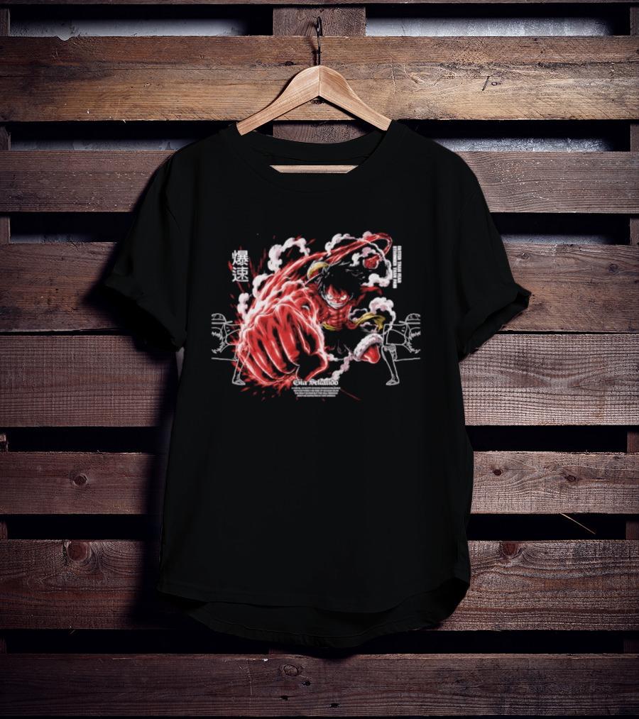 Monkey D. Luffy Faster Than Fear Stronger Than Pain Anime Gear Second Splash Attack T-Shirt