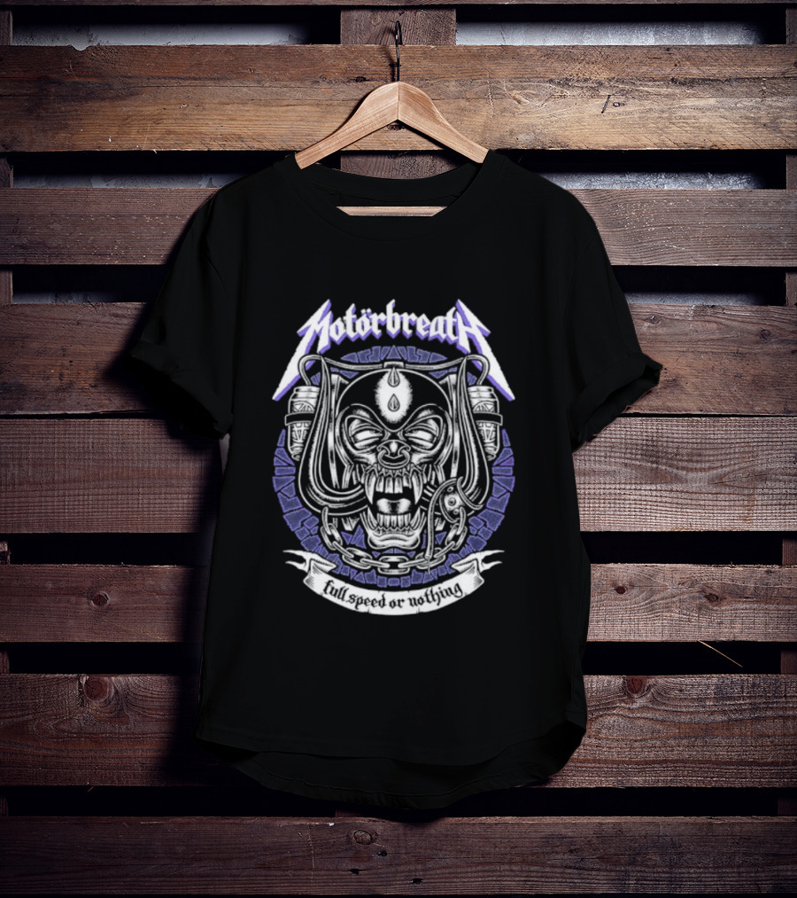 Motorbreath Full Speed Or Nothing Fanged Monster T-Shirt