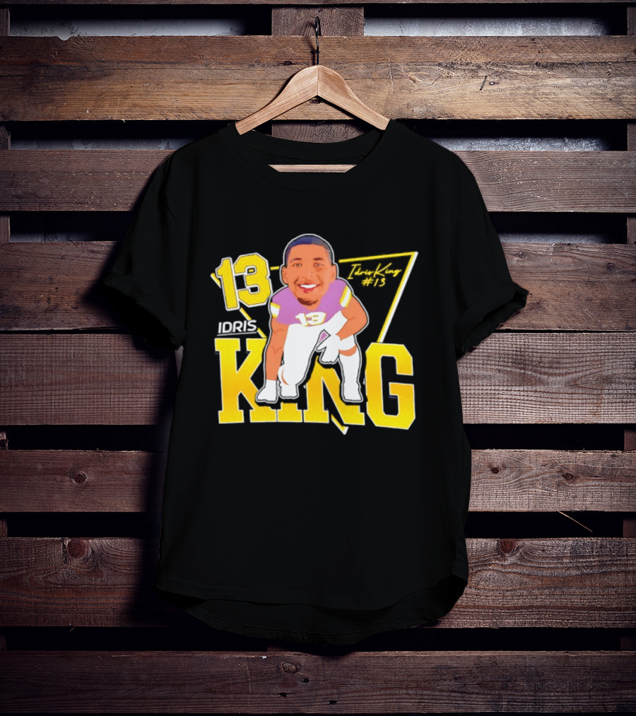Idris King 13 Tennessee Tech Football Caricature T-Shirt