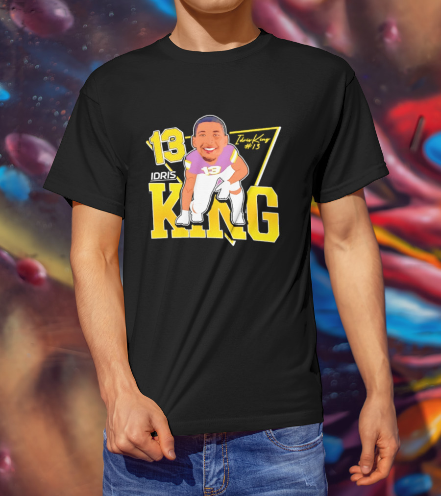 Idris King 13 Tennessee Tech Football Caricature T-Shirt