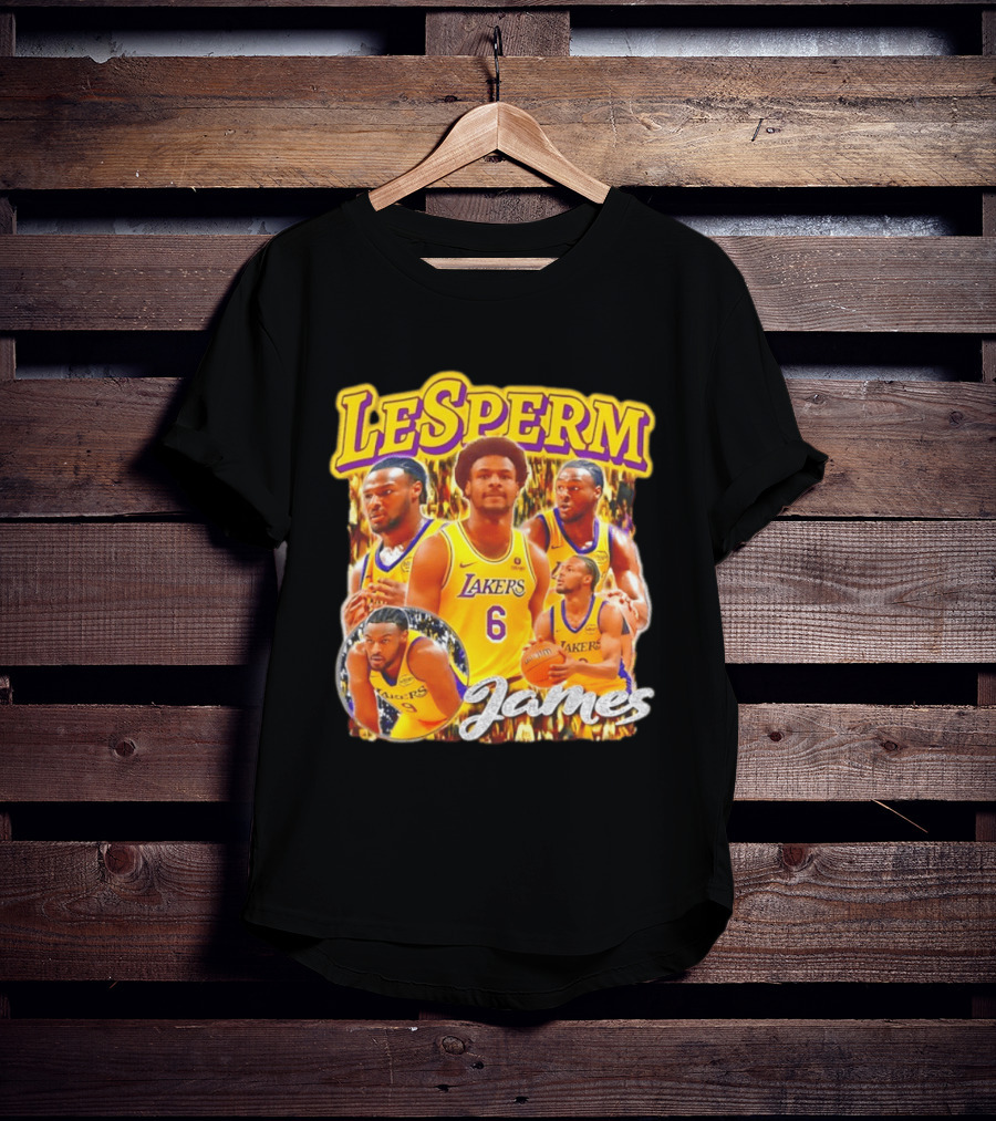 LeSperm James Lakers 90s Bootleg T-Shirt