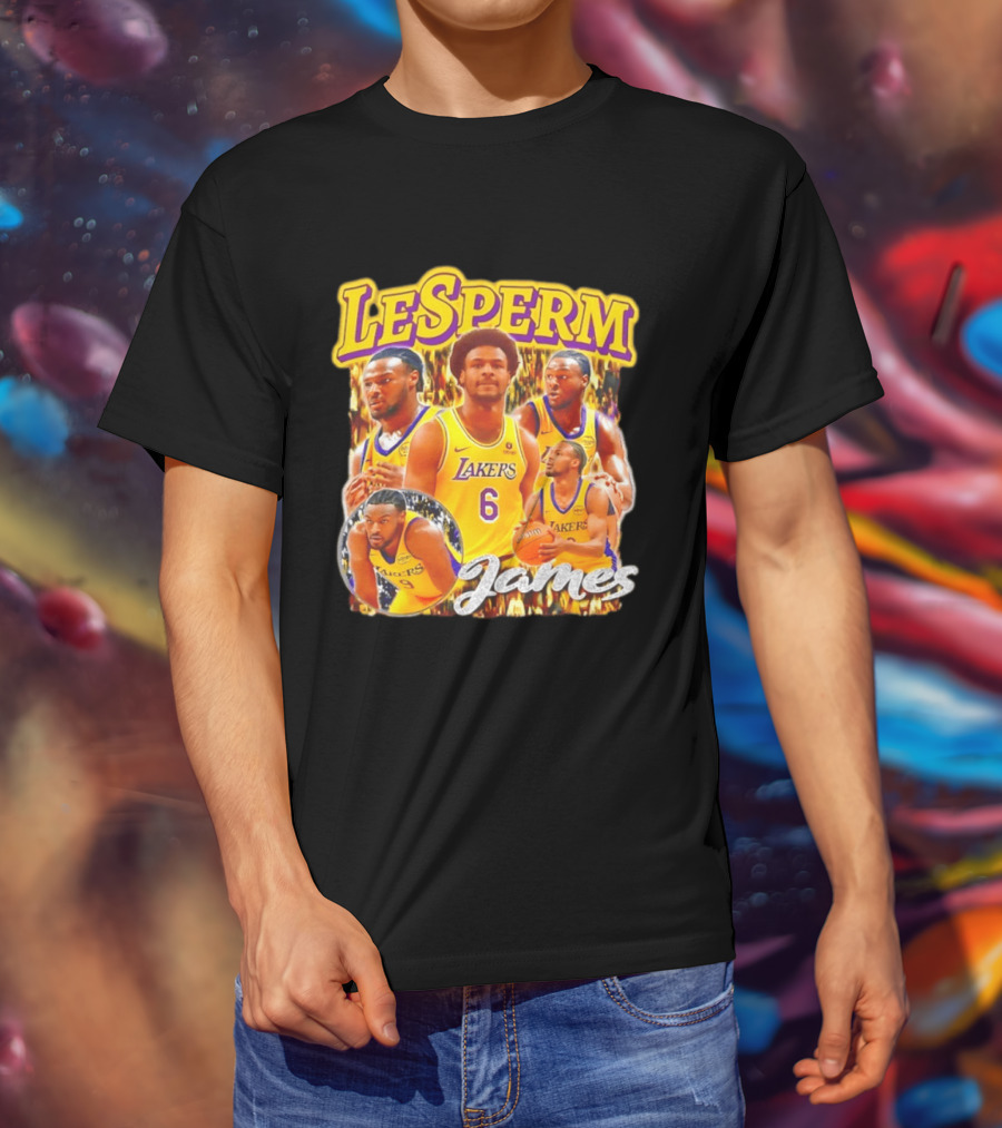 LeSperm James Lakers 90s Bootleg T-Shirt