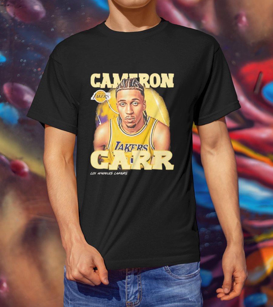 Cameron Carr Los Angeles Lakers NBA 2026 Airbrush T-Shirt