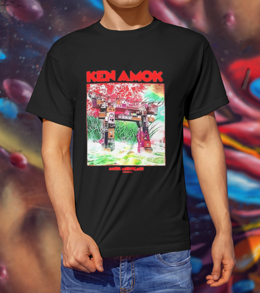 Ken Amok Amok And Peace Speaker Torii Technicolor Gateway T-Shirt