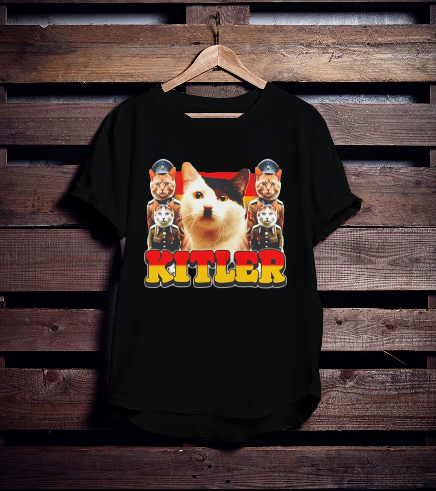 Kitler Meme Cat With German Flag And Cats In Uniforms T-Shirt