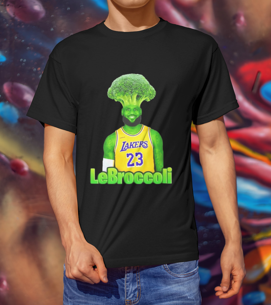 LeBron James Los Angeles Lakers LeBroccoli Lebron 23 NBA Basketball T-Shirt