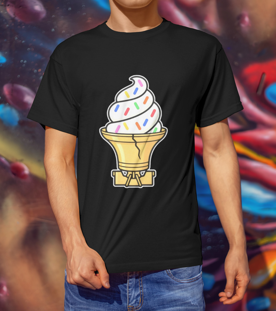 Liberty Bell Ice Cream Cone With Sprinkles Philly T-Shirt