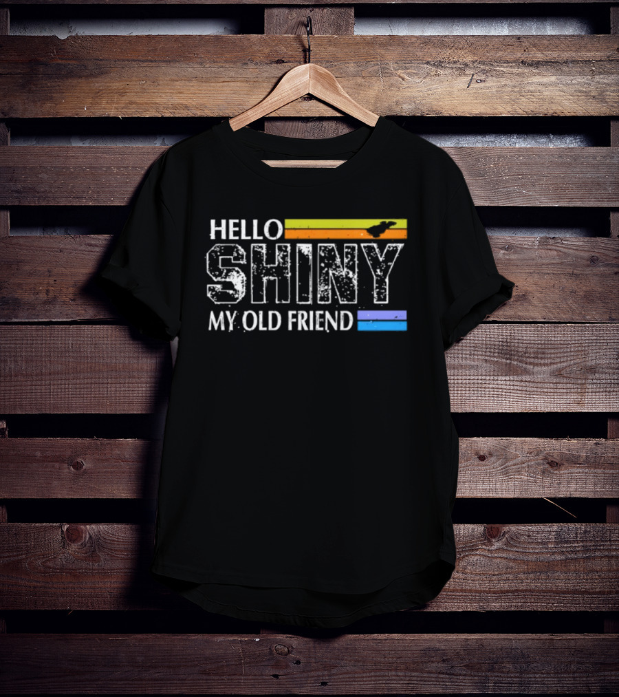 Hello Shiny My Old Friend Firefly Serenity Spaceship Retro Stripes T-Shirt