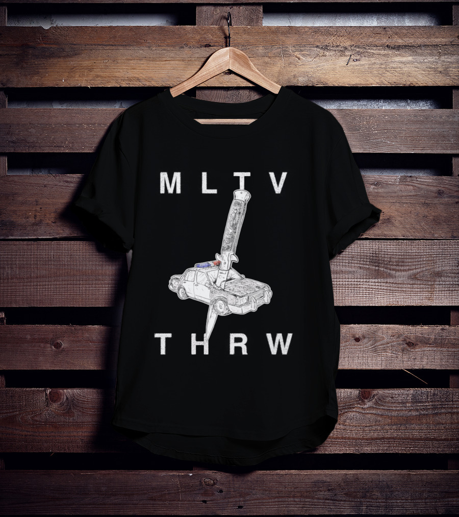 MLTV THRW Police Car Knife Punk T-Shirt