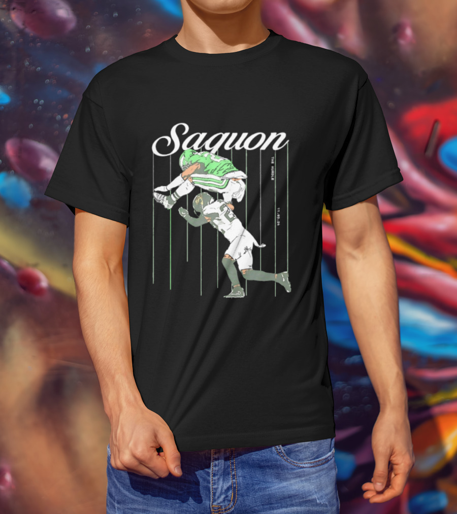 Saquon Barkley Backwards Hurdle Against Philadelphia Eagles T-Shirt
