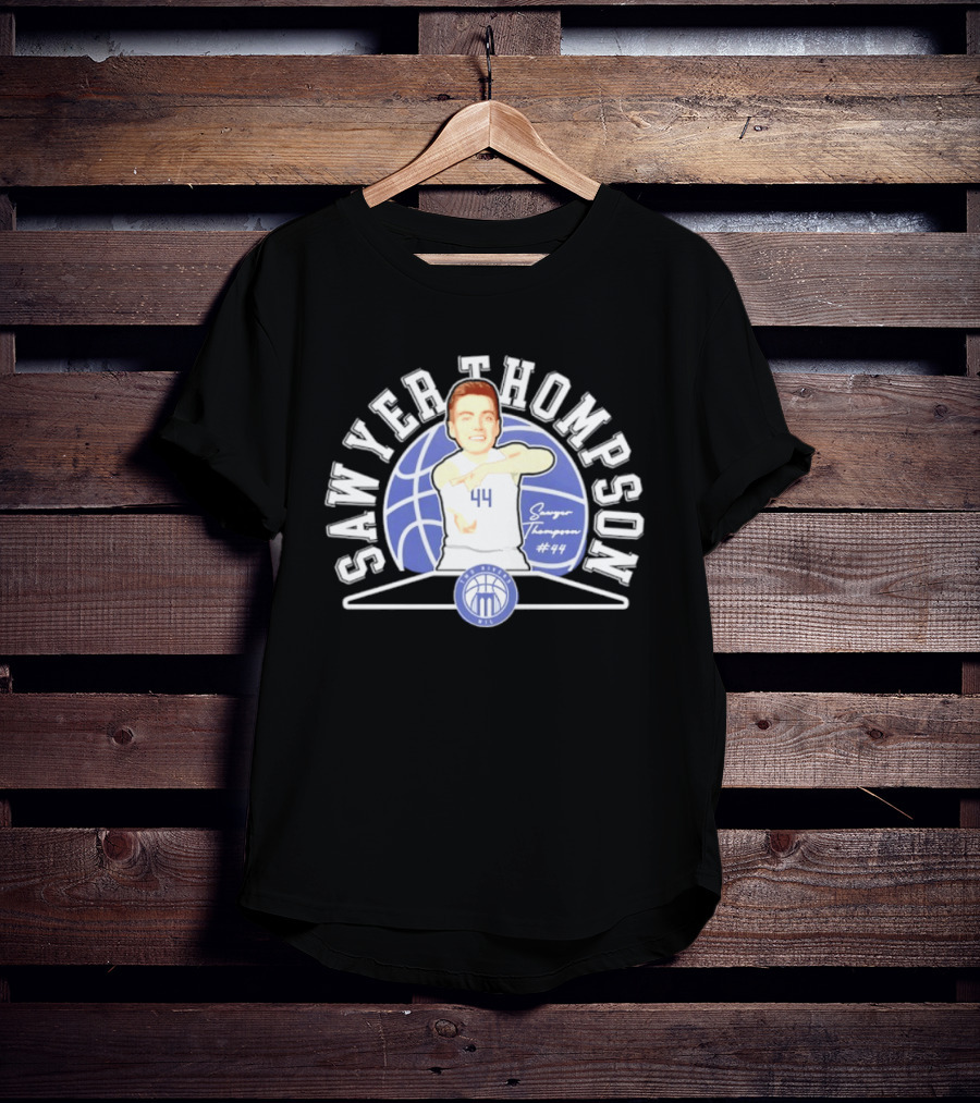 Sawyer Thompson 44 Marietta College Athletics Basketball Player Caricature T-Shirt