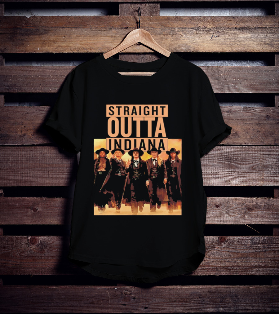 Straight Outta Indiana Fever Women's Basketball Feverstone Western T-Shirt