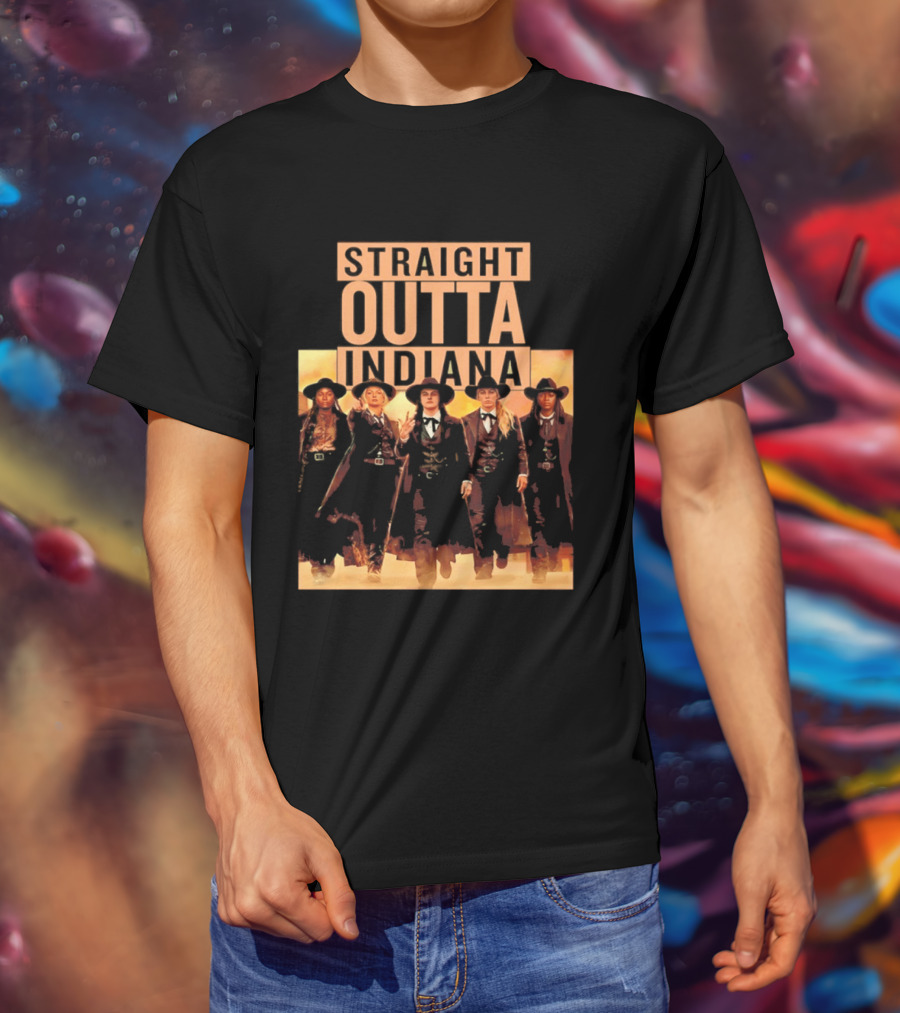 Straight Outta Indiana Fever Women's Basketball Feverstone Western T-Shirt