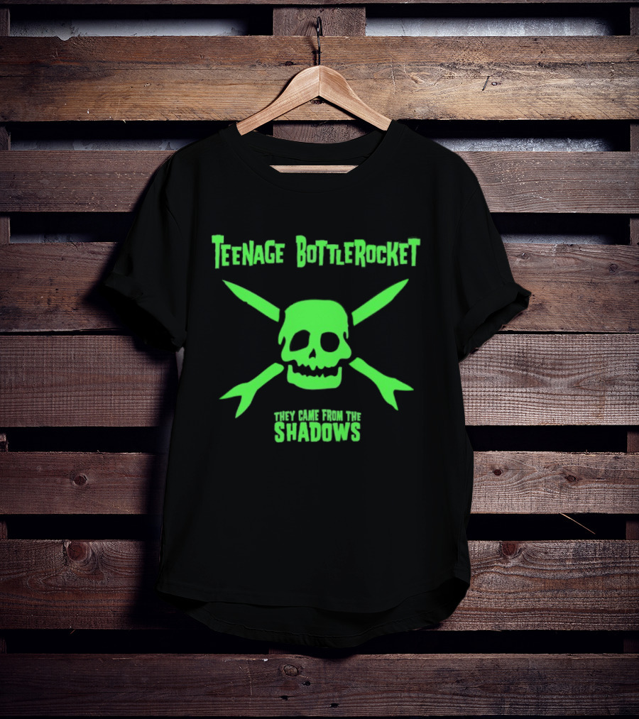 Teenage Bottlerocket Neon Skull Crossbones They Came From The Shadows T-Shirt
