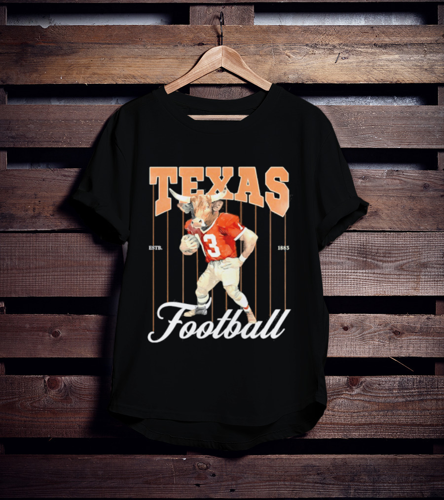 Texas Football Longhorns Estb 1883 Retro Player Jersey T-Shirt