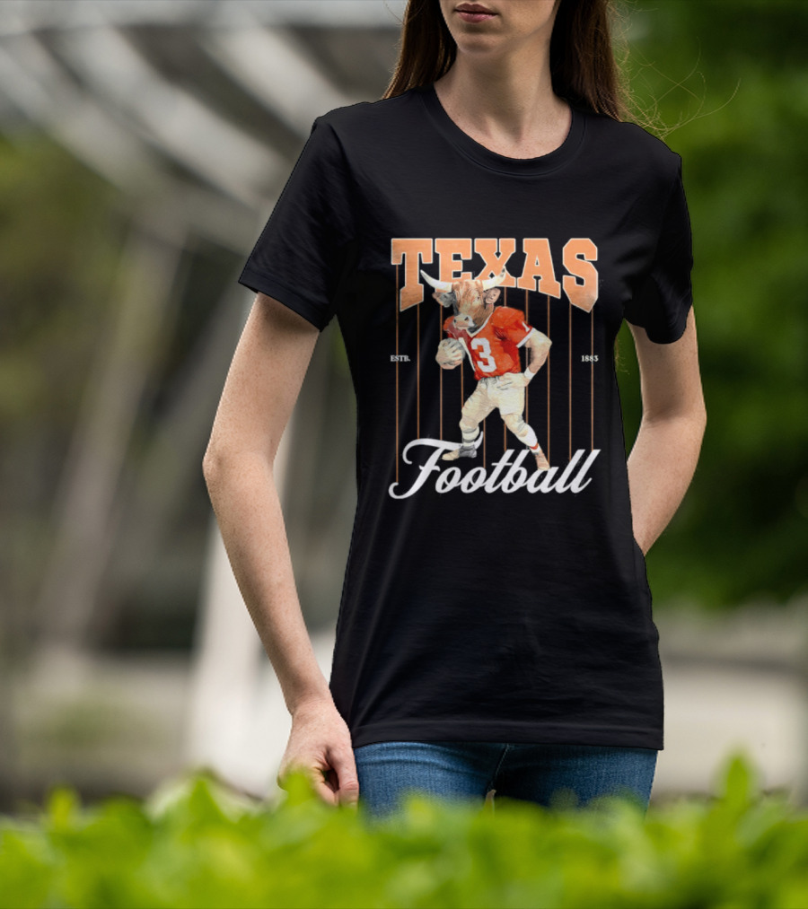 Texas Football Longhorns Estb 1883 Retro Player Jersey T-Shirt