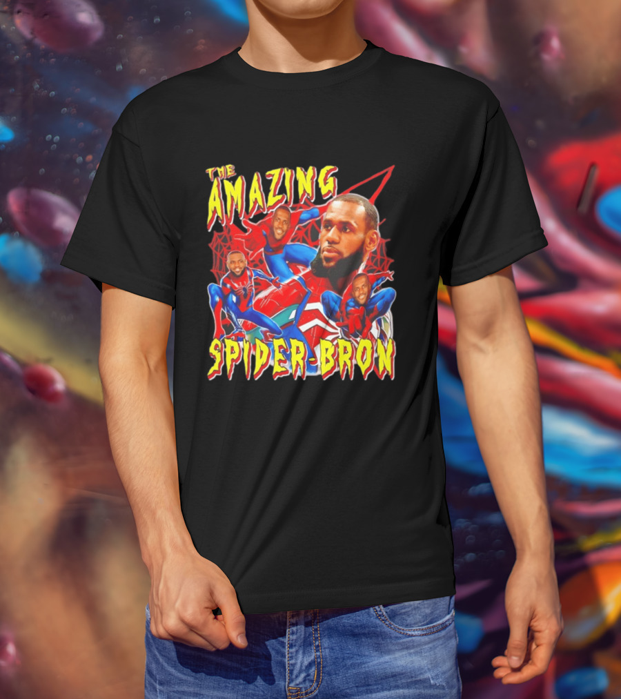 The Amazing Spider Bron LeBron James Web Slinger T-Shirt