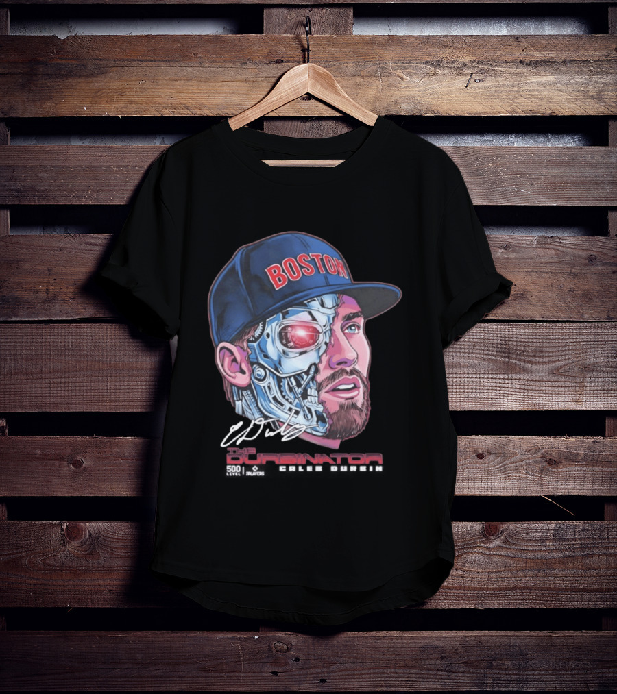Boston Red Sox The Durbinator Caleb Durbin Cyborg Baseball T-Shirt