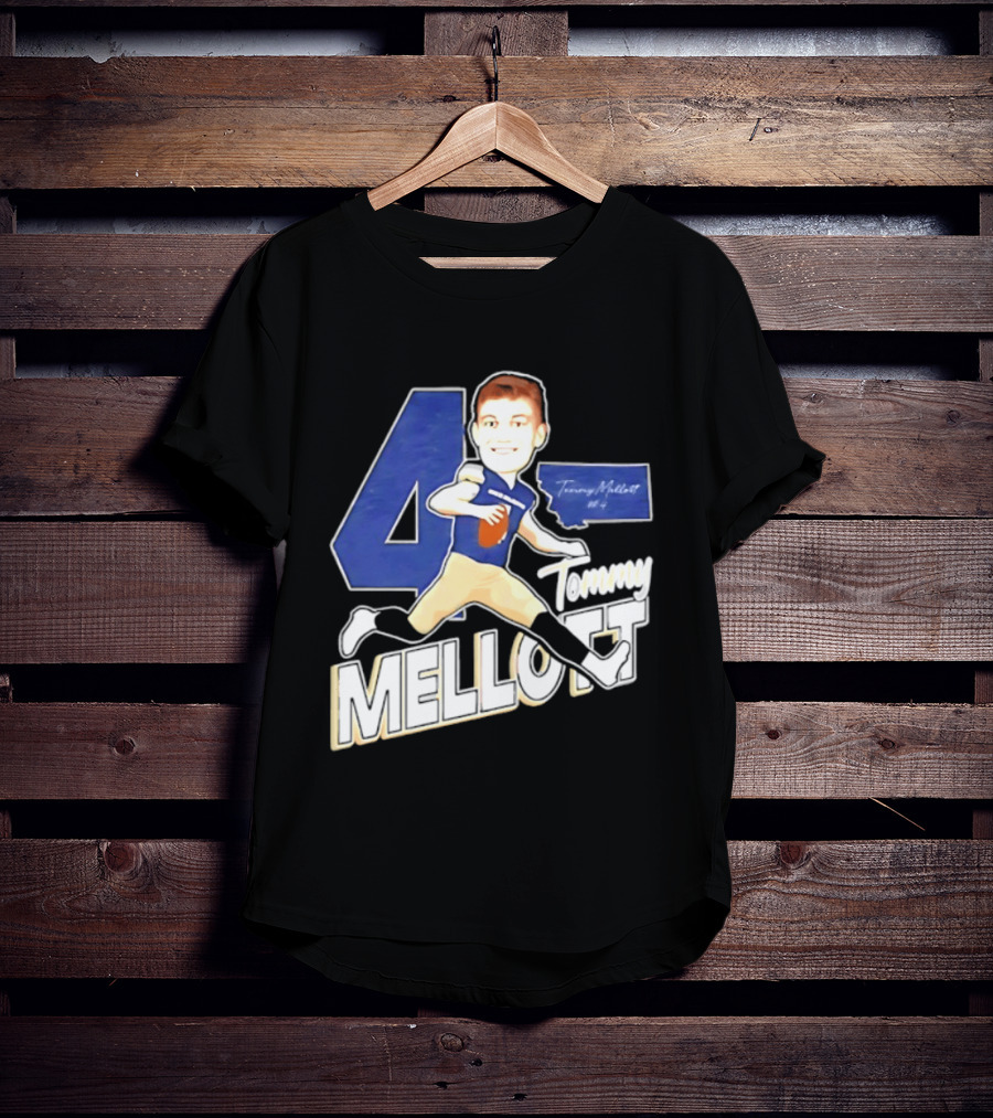 Tommy Mellott 4 Montana State Bobcats Caricature T-Shirt