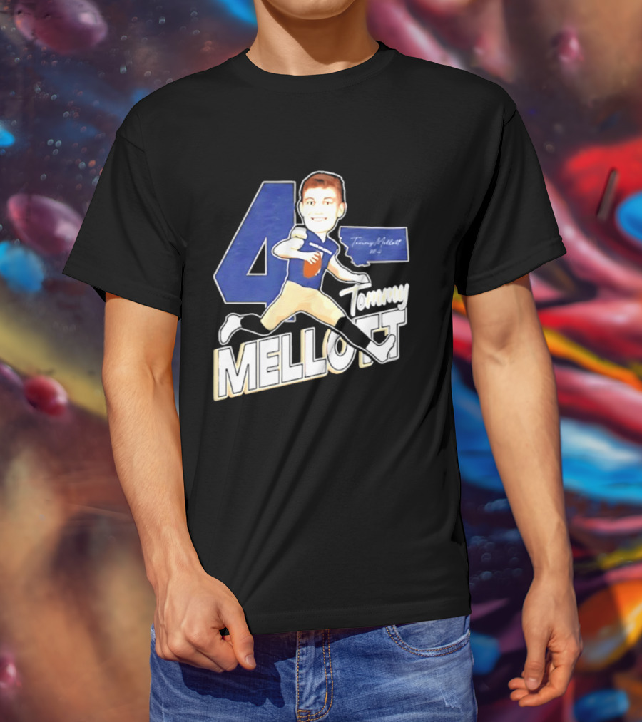 Tommy Mellott 4 Montana State Bobcats Caricature T-Shirt