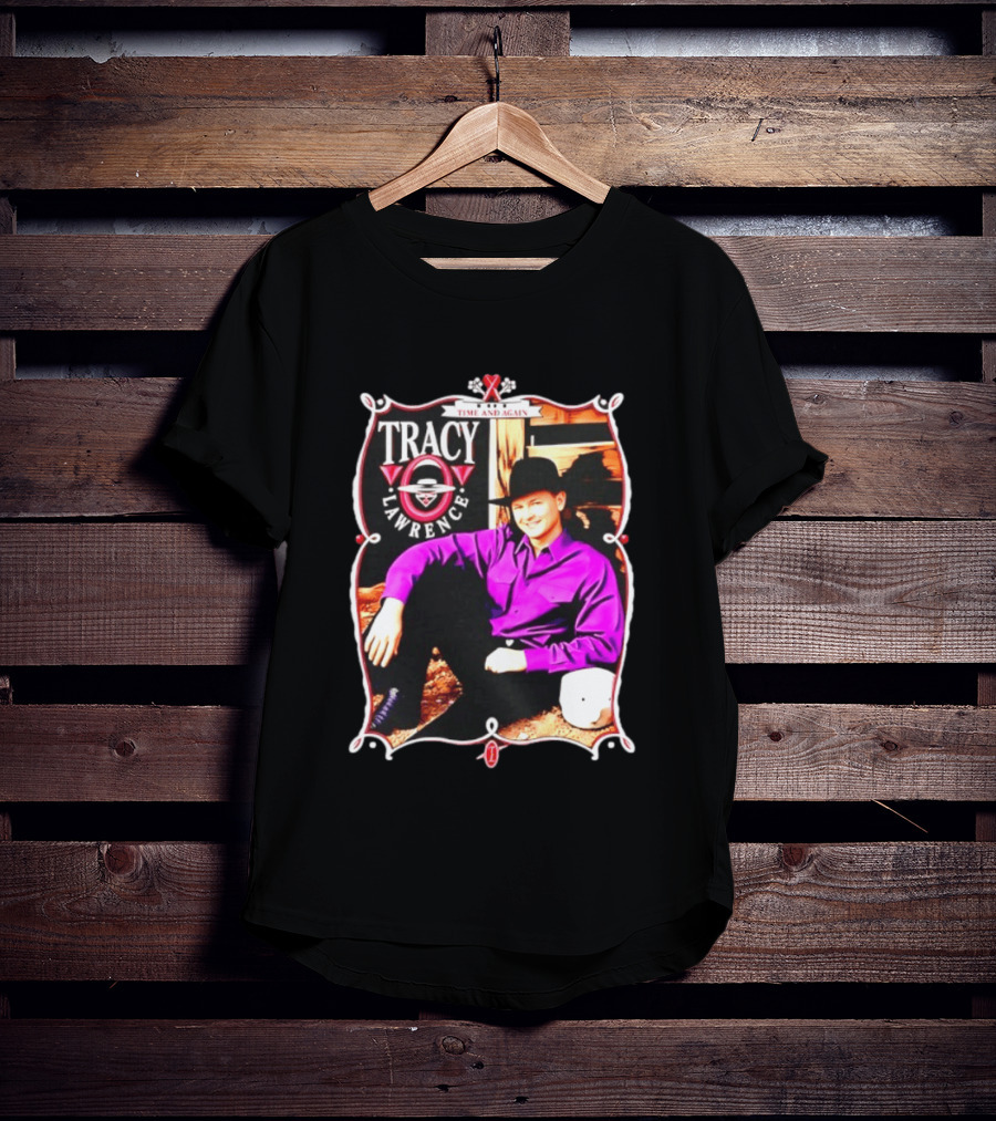 Tracy Lawrence Time And Again Country Music Purple Suit Cowboy Hat T-Shirt