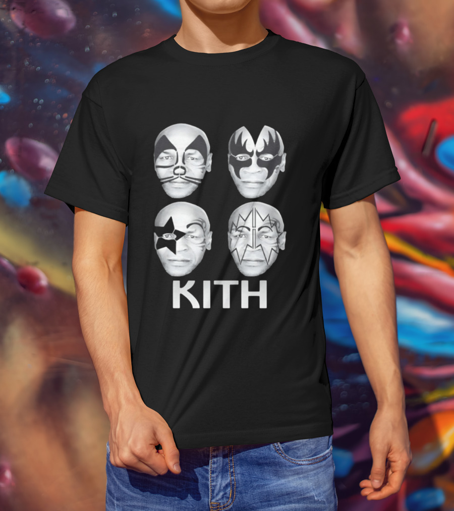 Kith Mike Tyson Kiss Band Face Paint Mashup Collection T-Shirt